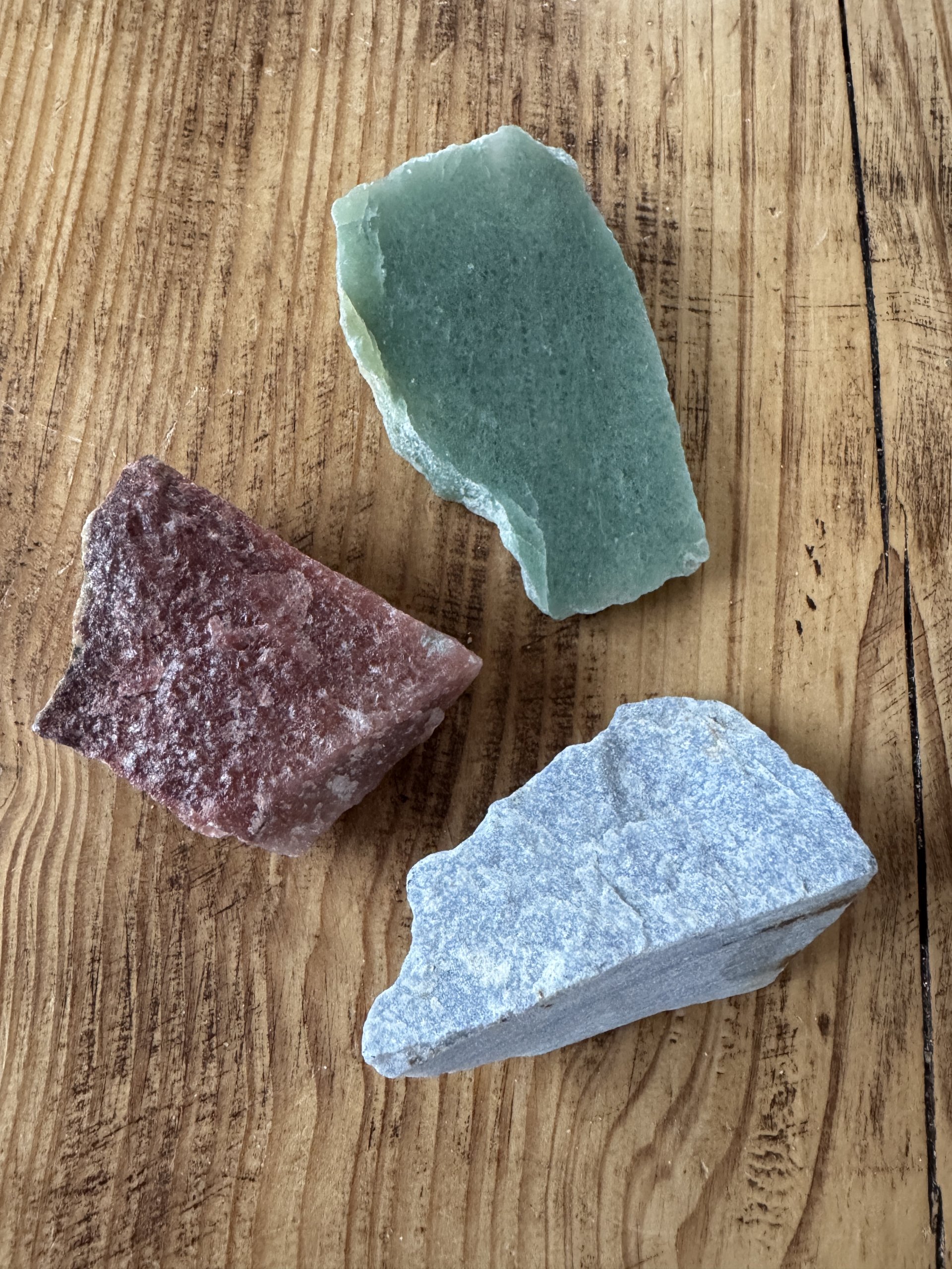 Aventurin, rå - flere farver - Billede 2