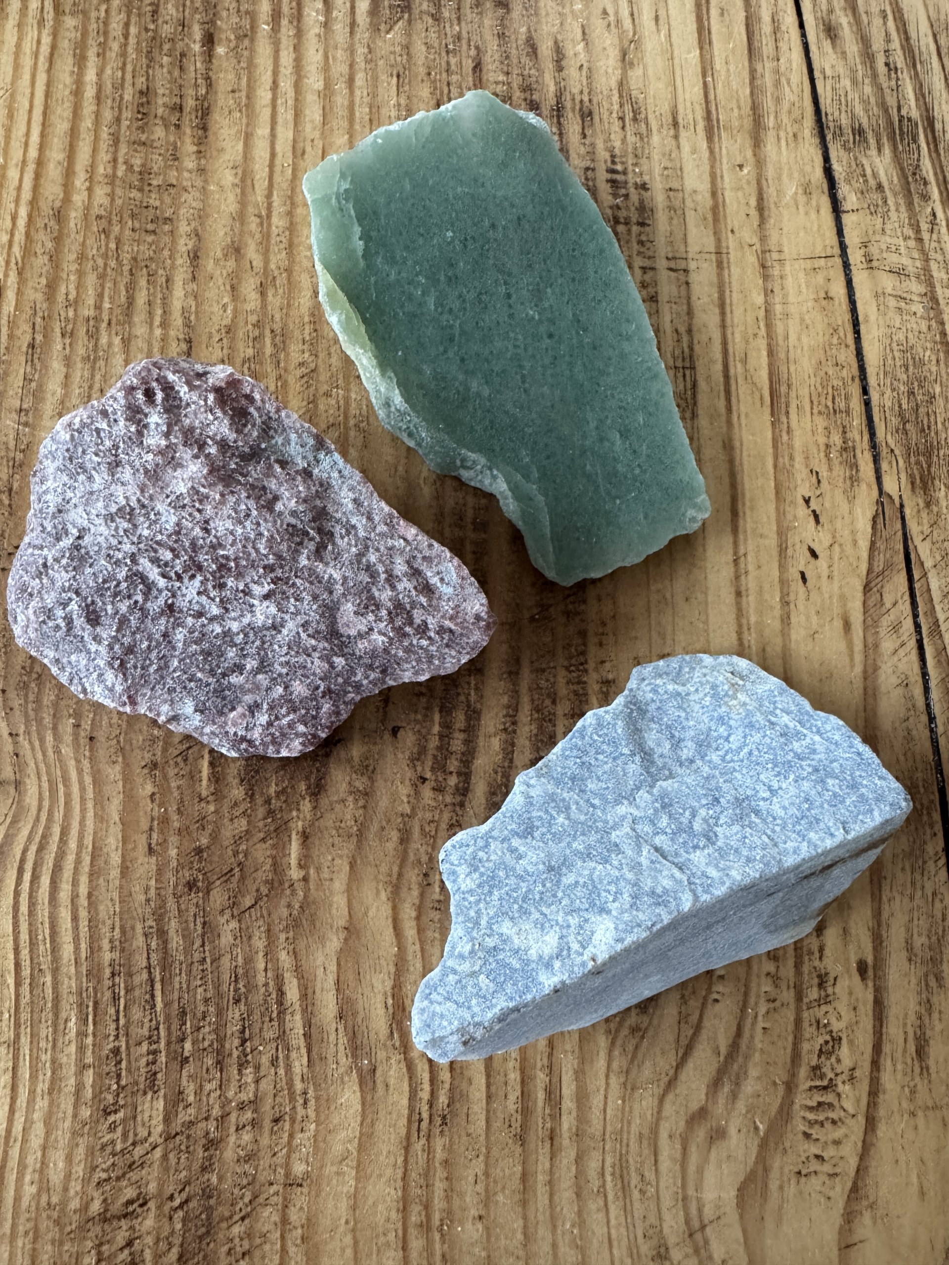 Aventurin, rå - flere farver - Billede 3