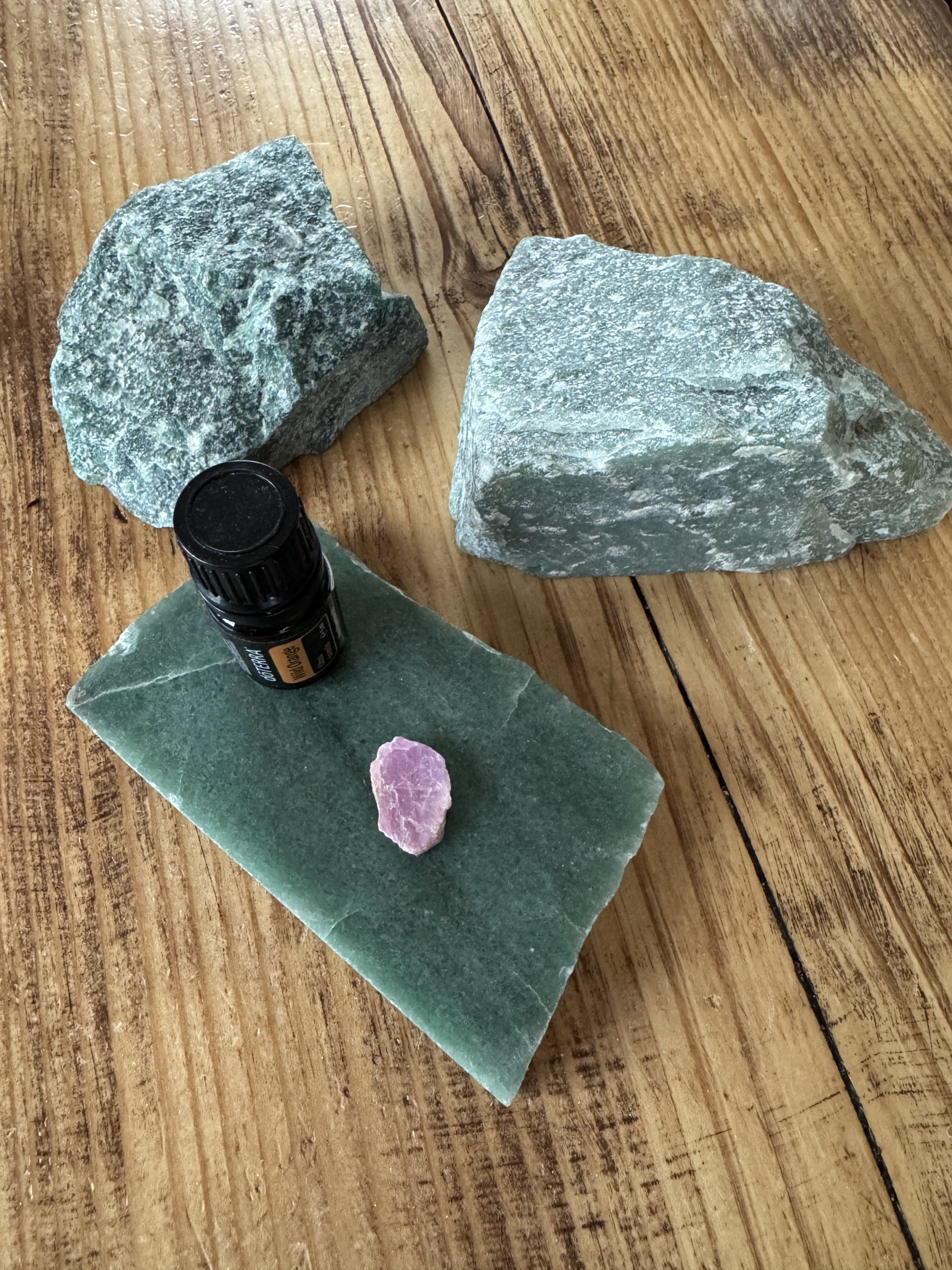 Aventurin, rå - flere farver - Billede 11